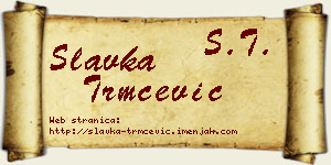 Slavka Trmčević vizit kartica